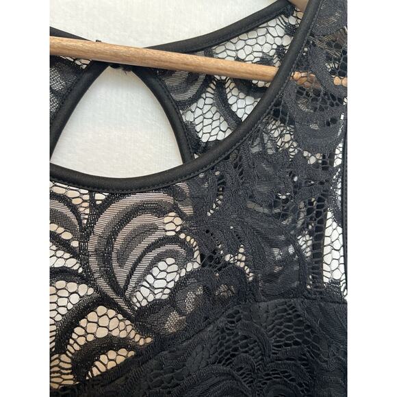 Y2K Vibe Lace Burnout Velvet Floral Mini Dress Size 1X Whimsygoth Feminine HOCO - Picture 11 of 12